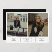 Klasse van 2025 Afstuderen Aankondiging 2 Foto's (Voorkant / Achterkant)