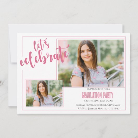 Klasse van 2025 Afstuderen Aankondiging Uitnodigin (Achterkant)