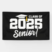 Klasse van 2025 Afstuderen Afstuderen Senior 2025 Spandoek (Horizontaal)