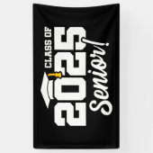 Klasse van 2025 Afstuderen Afstuderen Senior 2025 Spandoek (Verticaal)