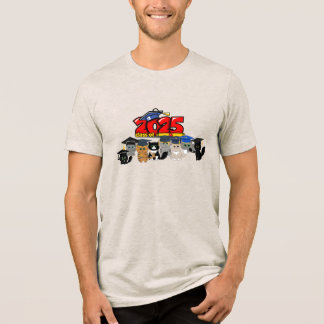Klasse van 2025 Afstuderen Cat Design Tri-Blend Shirt
