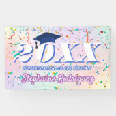 Klasse van 2025 Afstuderen Confetti Fun Graduation Spandoek (Horizontaal)