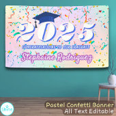 Klasse van 2025 Afstuderen Confetti Fun Graduation Spandoek