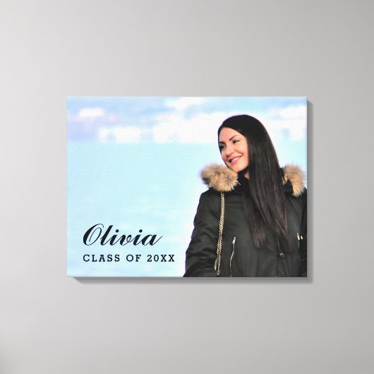 Klasse van 2025 Afstuderen Custom Photo Afstuderen Canvas Afdruk (Voorkant)