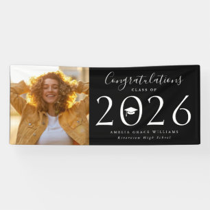 Klasse van 2025 Afstuderen Foto Black Banner