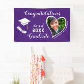 Klasse van 2025 Afstuderen Foto Paarse Afstuderen Spandoek (Insitu)