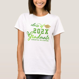 Klasse van 2025 Afstuderen groen typografie Afstud T-shirt