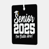 Klasse van 2025 Afstuderen High School Senior 2025 Metalen Ornament (Voorkant links)