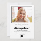 Klasse van 2025 AFSTUDEREN minimalistische foto Kaart (Achterkant)