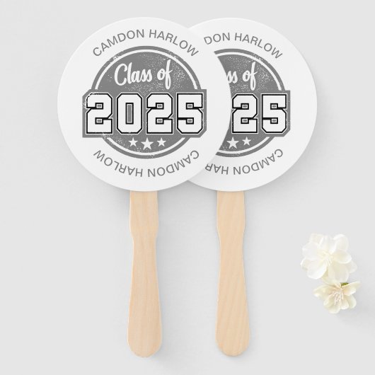 Klasse van 2025  Afstuderen Naam Handwaaier (Voorkant en achterkant)