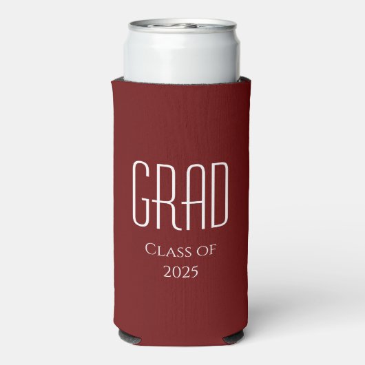 Klasse van 2025 Afstuderen Rood Eenvoudig (Seltzer Achterkant)