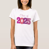 Klasse van 2025 Afstuderen T-shirt (Voorkant)