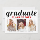 Klasse van 2025 afstuderen typografie foto kaart (Voorkant)