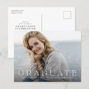 Klasse van 2025 afstuderen uitnodigingsaankondigin briefkaart