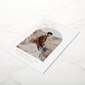 Klasse van 2025 Arch Photo Afstuderen Gold Folie Uitnodiging (Gedraaid)