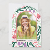 Klasse Van 2025 boho retro bloemen Afstuderen gebo Kaart (Achterkant)