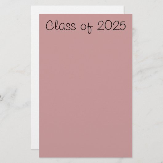 Klasse van 2025 briefpapier (Voorkant / Achterkant)