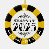 Klasse van 2025 Custom Photo Afstuderen Keramisch Ornament (Voorkant)