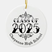 Klasse van 2025 Custom Photo Afstuderen Keramisch Ornament (Voorkant)