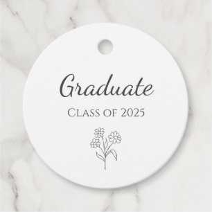 Klasse van 2025 Eenvoudige Botanische Graduation P Bedankjes Labels