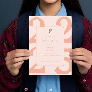 Klasse van 2025 Elegant Minimalist Graduation Part Briefkaart