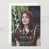 Klasse van 2025 elegante afstuderen foto aankondiging (Voorkant / Achterkant)