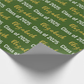 Klasse van 2025 en de naam van de afgestudeerde gr cadeaupapier (Hoek)