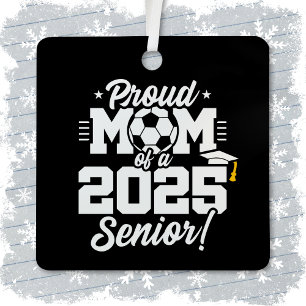 Klasse van 2025 Football Voetbal Moeder Senior 202 Metalen Ornament
