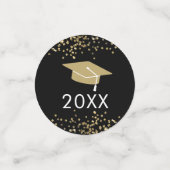 Klasse van 2025 Fun Gold Glitter Foto Afstuderen Confetti (Kleine voorkant)