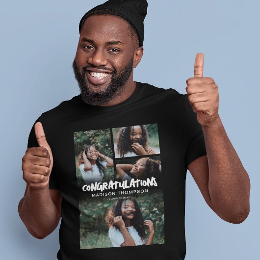 Klasse van 2025 Gefeliciteerd Afstuderen Foto T-shirt