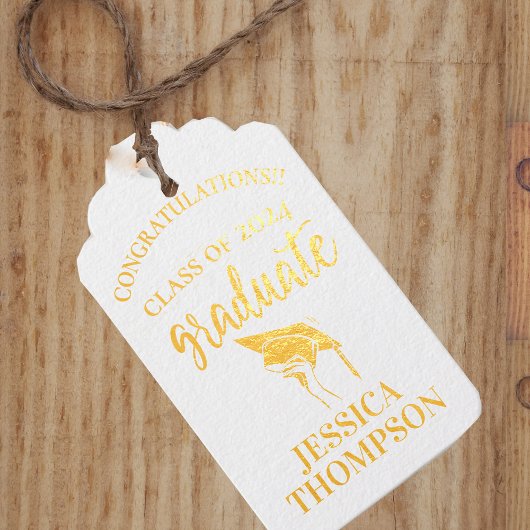 Klasse van 2025 Gefeliciteerd Foto Afstuderen Cadeaulabels