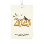 Klasse van 2025 gepersonaliseerde auto luchtverfri luchtverfrisser (Achterkant)