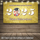 Klasse van 2025 Gouden Confetti Glitters Custom Ph Spandoek