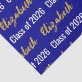 Klasse van 2025 Graduate's Name Dark Blue White Go Tissuepapier (Detail)