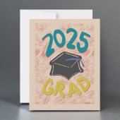 Klasse van 2025 Grunge Style Afstuderen aankondigi