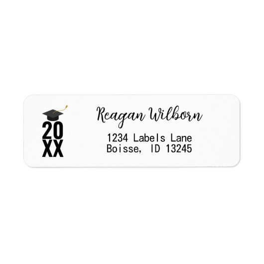 Klasse van 2025 High School College Graduation Afs Etiket (Voorkant)