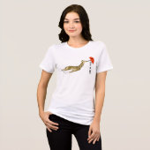 Klasse van 2025 Huidig Jaar Schattigee Giraffe Par Tri-Blend Shirt (Voorkant volledig)