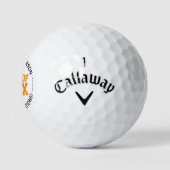 Klasse van 2025 Leuk & Stijlvol Oranje Afstuderen Golfballen (Logo)