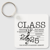 Klasse van 2025 Marching Band Afstuderen Inspirere Sleutelhanger (Voorkant)