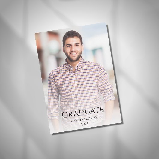 Klasse van 2025 Modern Photo Afstuderen Aankondigi Kaart