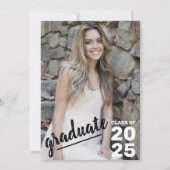 Klasse van 2025 Modern Photo High School Afstudere Aankondiging (Voorkant)