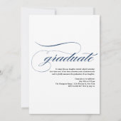 klasse van 2025 Navy Blue Photo Afstuderen Kaart (Achterkant)