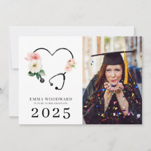 Klasse van 2025 Nurse Afstuderen Fotoaankondiging Kaart