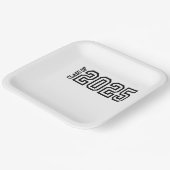 Klasse van 2025 papieren bordje (Gebogen)