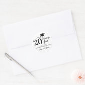 Klasse van 2025 | Pet voor minimaal Afstuderen scr Ronde Sticker (Envelop)