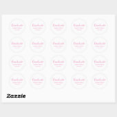 Klasse van 2025 Pink Script-Afstuderen Ronde Sticker (Vel)