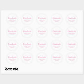 Klasse van 2025 Pink Script-Afstuderen Ronde Sticker (Vel)