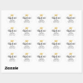 Klasse van 2025 Script Elegant Afstuderen Pet Ronde Sticker (Vel)
