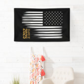 Klasse van 2025 Senior American Flag Afstuderen Spandoek (Insitu)
