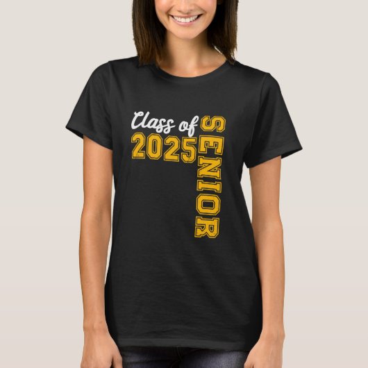 Klasse van 2025 Senior High School Afstuderen Back T-shirt (Voorkant)